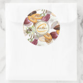 Kakaobohnen, Schokolade-Blume, Naturgeschenke Runder Aufkleber (Tasche)