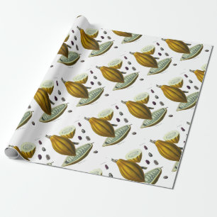 Kakaobohnen-Vintage-Illustration Geschenkpapier