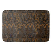 Kakaobraun Geometric Kuba Tuch Badematte (Vorderseite)