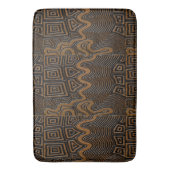 Kakaobraun Geometric Kuba Tuch Badematte (Vorderseite Vertikal)