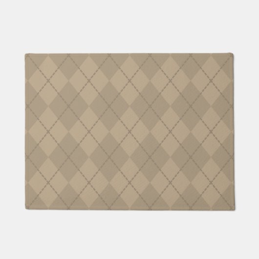 Kakaobraune Argyle-Fußmatte Fußmatte (Vorderseite)