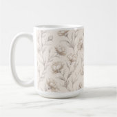 Kakaobraune Creme Blumen Kaffeetasse (Links)