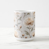 Kakaobraune Creme Floral Kaffeetasse (Mittel)