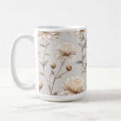 Kakaobraune Creme Floral Kaffeetasse (Links)