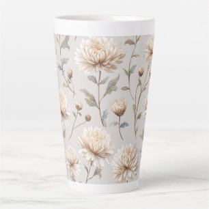Kakaobraune Creme Floral  Milchtasse