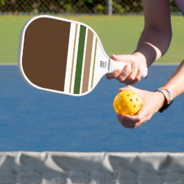 Kakaobrennwald Grünbraune Racingstreifen Pickleball Schläger