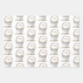 Kakaocreme Igel Gänseblümchen Blumen Eimer Geburts Geschenkpapier Set (Vorderseite 3)