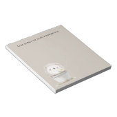 Kakaocreme-Igel-Gänseblümchen-Blumen-Eimer   Notizblock (angewinkelt)