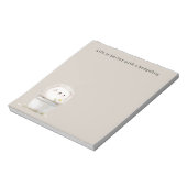 Kakaocreme-Igel-Gänseblümchen-Blumen-Eimer   Notizblock (Rotiert)