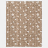 Kakaocreme-Schneeblumen-Weihnachten Fleecedecke (Vorderseite)