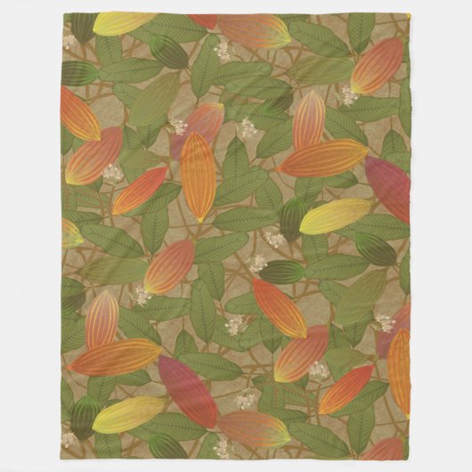 Kakaofrüchte Fleecedecke (Vorderseite)