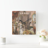 Kakaoglyzerin von Hovey, Circa 1860 Quadratische Wanduhr (Zuhause)