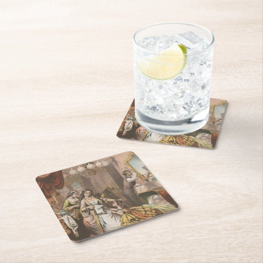 Kakaoglyzerin von Hovey, Circa 1860 Rechteckiger Pappuntersetzer (Vor Ort)