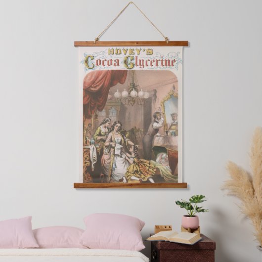 Kakaoglyzerin von Hovey, Circa 1860 Wandteppich Mit Holzrahmen (Schlafzimmer)