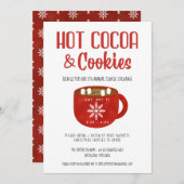 Kakaokost Schneeflocken Weihnachten Party Einladung (Vorne/Hinten)