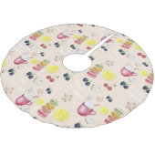 Kakaolemon Lebkuchen Wasserfarbe Polyester Weihnachtsbaumdecke (Schrägansicht)