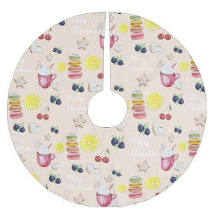 Kakaolemon Lebkuchen Wasserfarbe Polyester Weihnachtsbaumdecke
