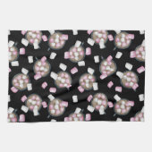 Kakaomarshmallow heiße Schokoladenkuchen Wintersch Geschirrtuch (Horizontal)