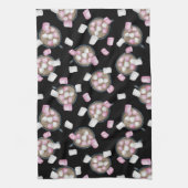 Kakaomarshmallow heiße Schokoladenkuchen Wintersch Geschirrtuch (Vertikal)