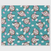 Kakaomarshmallow Hot Schokolade Tasse Winter aquam Geschenkpapier (Flach)