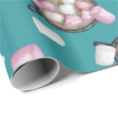 Kakaomarshmallow Hot Schokolade Tasse Winter aquam Geschenkpapier (Rolleneckpunkt)