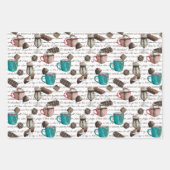 Kakaomarshmallows heißen Schokoladenkuchen im Wint Geschenkpapier Set (Vorderseite)