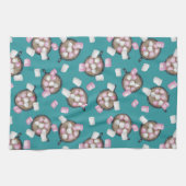 Kakaomarshmallows heißen Schokoladenkuchen im Wint Geschirrtuch (Horizontal)