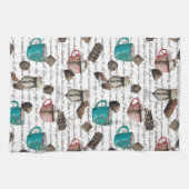 Kakaomarshmallows heißen Schokoladenkuchen im Wint Geschirrtuch (Horizontal)