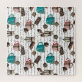 Kakaomarshmallows heißen Schokoladenkuchen im Wint Puzzle (Horizontal)