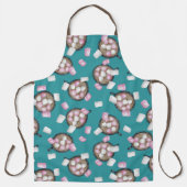 Kakaomarshmallows heißen Schokoladenkuchen im Wint Schürze (Vorderseite)