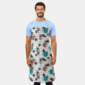 Kakaomarshmallows heißen Schokoladenkuchen im Wint Schürze (Getragen)