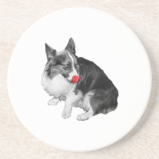 Kakaopause, rosa Zunge Getränkeuntersetzer (Vorne)