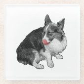 Kakaopause, Scharlachrot Glasuntersetzer (Vorderseite)