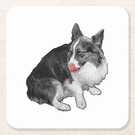 Kakaopause, Scharlachrot Rechteckiger Pappuntersetzer (Vorderseite)