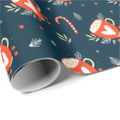 Kakaopulver und Candy Canes Geschenkpapier (Rolleneckpunkt)