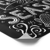 Kakaosaison Kreidehandschrift Zitat Poster (Ecke)