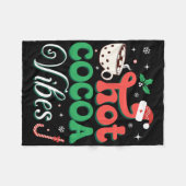 Kakaostimmung mit Zuckerstange Lustiges Weihnachte Fleecedecke (Vorderseite (Horizontal))