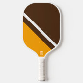 Kakaostreifen, goldgelber Diagonalblock Pickleball Schläger (Vorderseite)