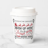 Kakaowarme Weihnachtsworte Pappbecher (Vorderseite)