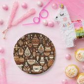 Kakaozirkel: Folk Art 7" Rundpapier-Teller für Pappteller (Party)