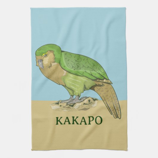 Kakapo-Abbildung Geschirrtuch (Vertikal)
