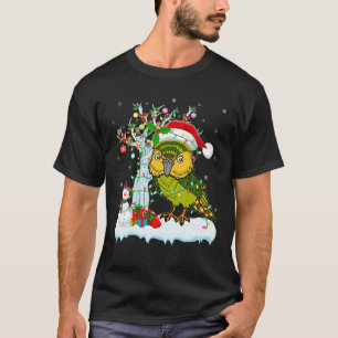 Kakapo Bird Xmas Tree Lighting Weihnachtsmannmütz T-Shirt