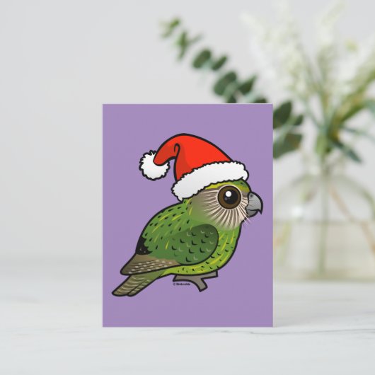 Kakapo Claus Postkarte (Stehend Vorderseite)