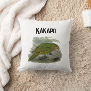 Kakapo Grüner Papagei, seltene Vogeltäuschung Kissen