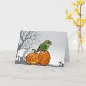 Kakapo Halloween Karte (Gelbe Blume)