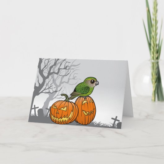 Kakapo Halloween Karte (Vorderseite)