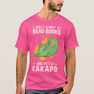 Kakapo Haustiere und lese feinen Papagei T-Shirt