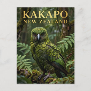 🦜 Kakapo Neuseeland-Heimvogel Postkarte