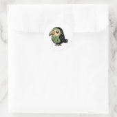 Kakapo Runder Aufkleber (Tasche)