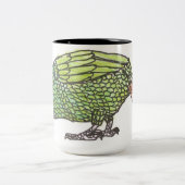Kakapo-Tasse Zweifarbige Tasse (Mittel)